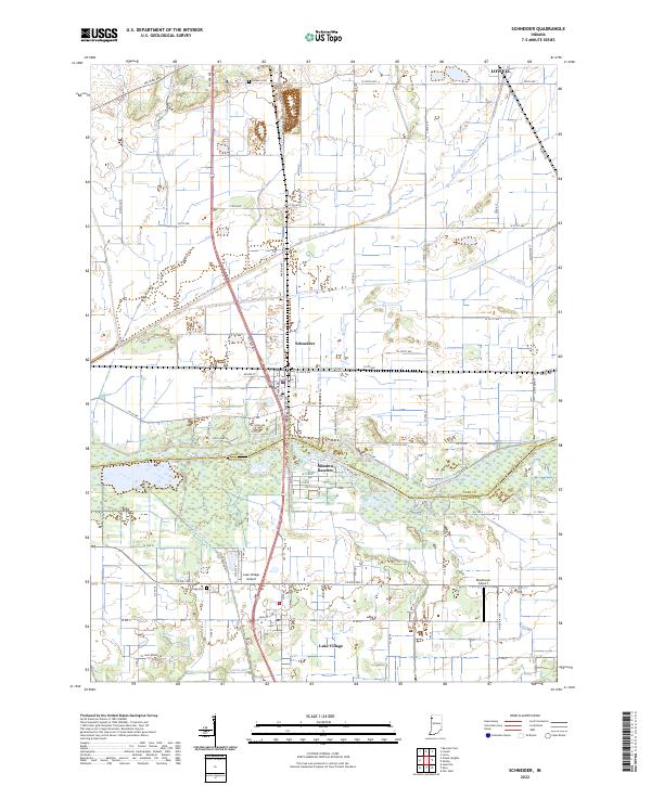 Schneider, IN — USGS 7.5-minute topo (2022)