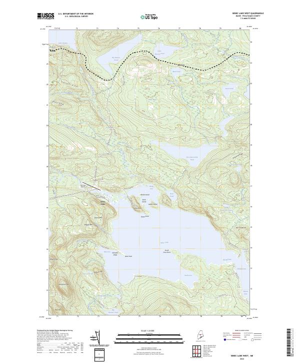Sebec Lake West, ME — USGS 7.5-minute topo (2024)