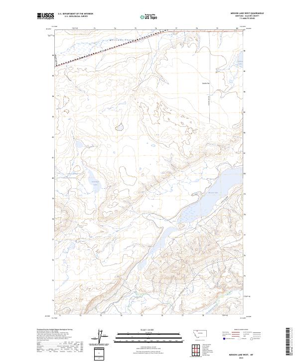 Mission Lake West, MT — USGS 7.5-minute topo (2024)