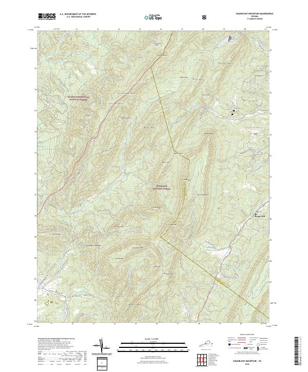 Sugarloaf Mountain, VA — USGS 7.5-minute topo (2022)