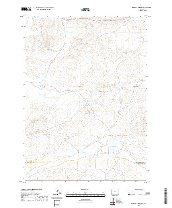Sulphur Bar Spring, WY — USGS 7.5-minute topo (2021)