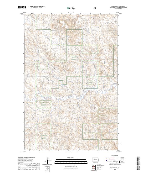 Square Butte, ND — USGS 7.5-minute topo (2024)