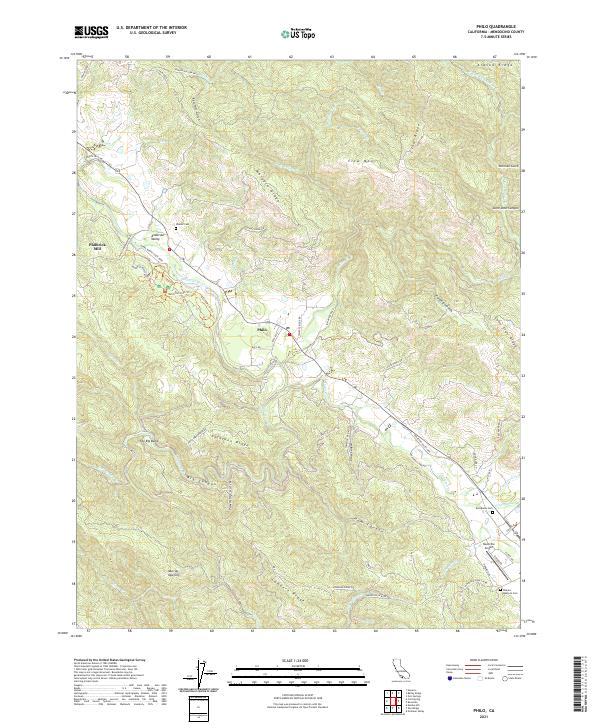 Philo, CA — USGS 7.5-minute topo (2021)
