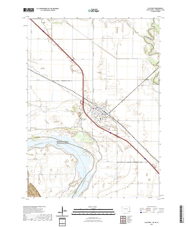 Elk Point, SD-NE-IA — USGS 7.5-minute topo (2021)
