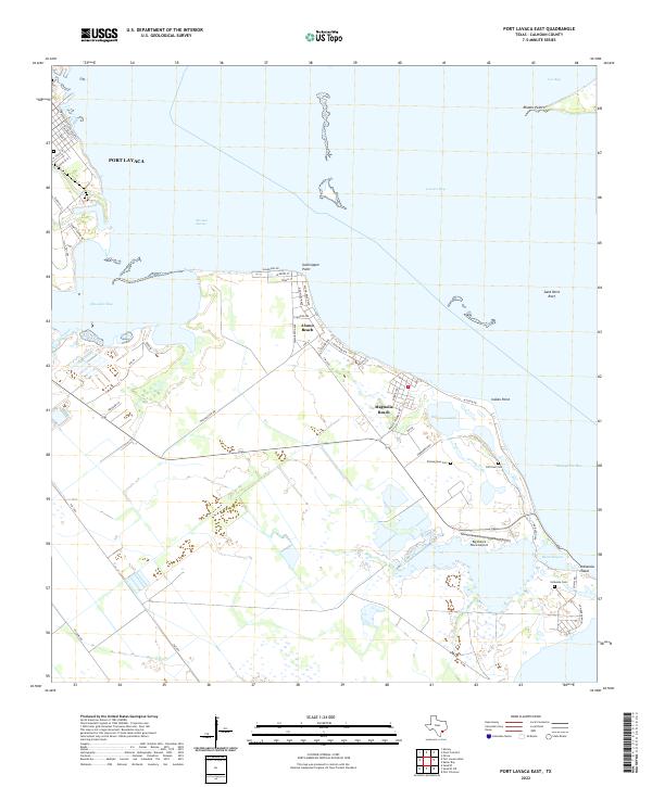 Port Lavaca East, TX — USGS 7.5-minute topo (2022)