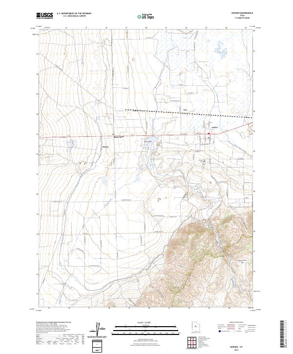 Goshen, UT — USGS 7.5-minute topo (2023)