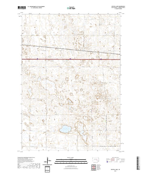 Crystal Lake, SD — USGS 7.5-minute topo (2021)
