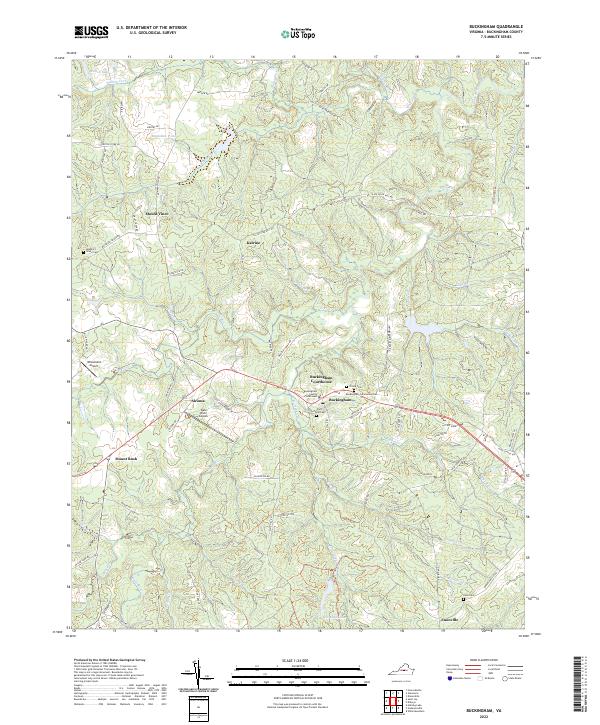 Buckingham, VA — USGS 7.5-minute topo (2022)