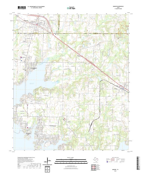 Mabank, TX — USGS 7.5-minute topo (2022)