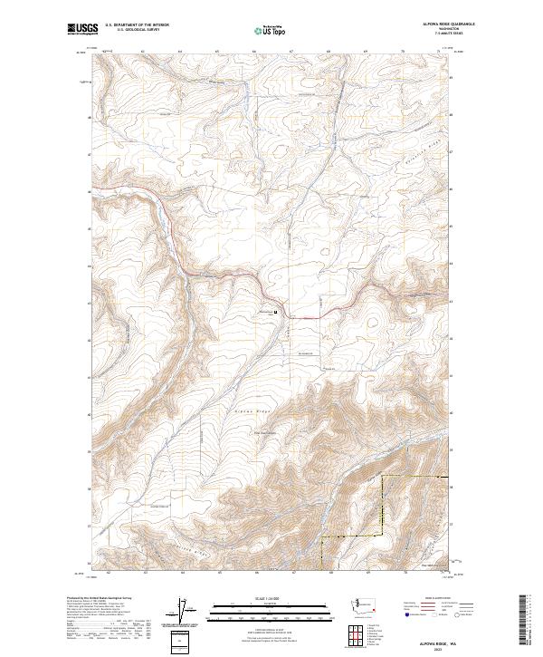 Alpowa Ridge, WA — USGS 7.5-minute topo (2023)