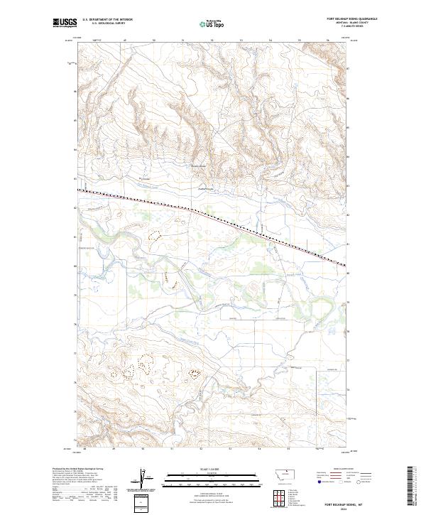 Fort Belknap Siding, MT — USGS 7.5-minute topo (2024)