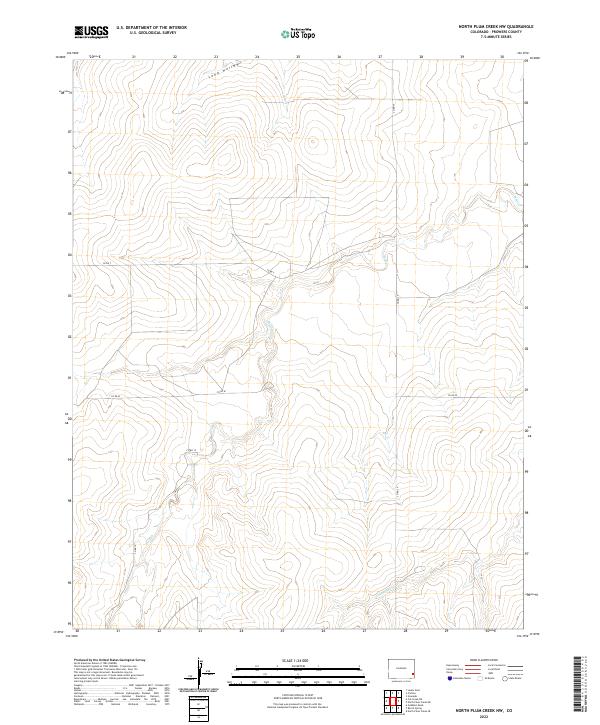 North Plum Creek NW, CO — USGS 7.5-minute topo (2022)