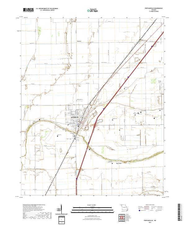 Portageville, MO — USGS 7.5-minute topo (2021)