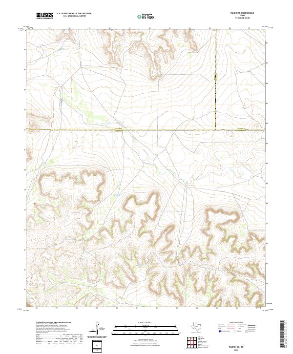 Rankin SE, TX — USGS 7.5-minute topo (2022)