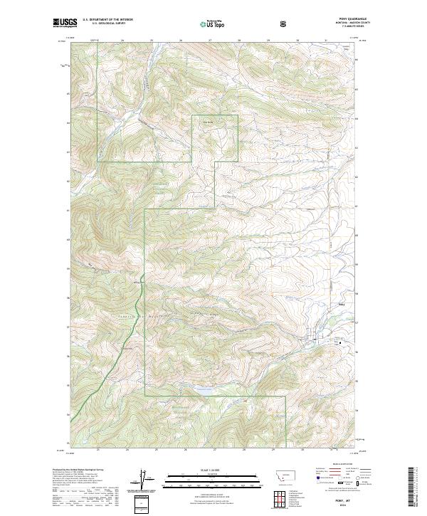Pony, MT — USGS 7.5-minute topo (2024)