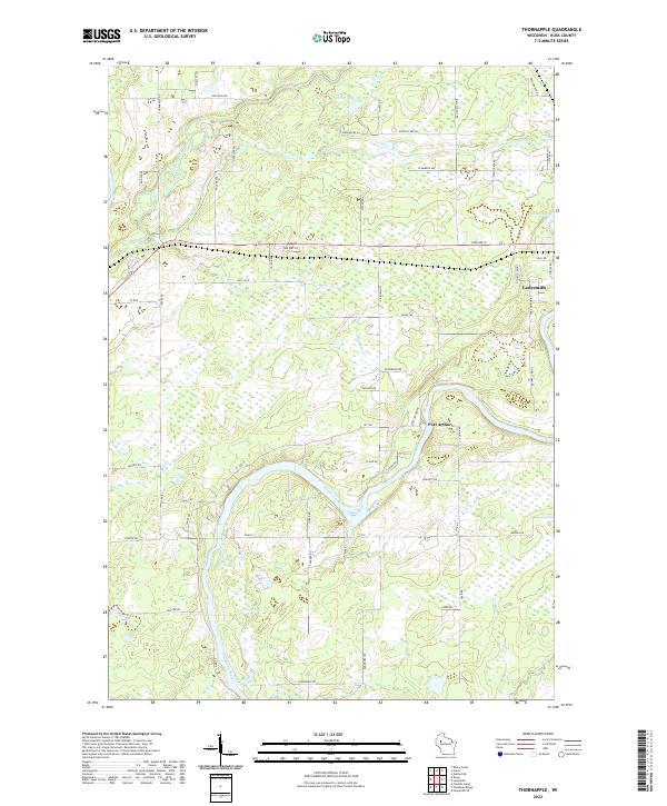 Thornapple, WI — USGS 7.5-minute topo (2022)