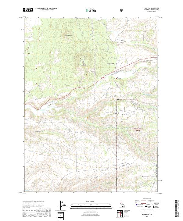 Inskip Hill, CA — USGS 7.5-minute topo (2022)