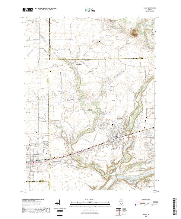 Plano, IL — USGS 7.5-minute topo (2024)