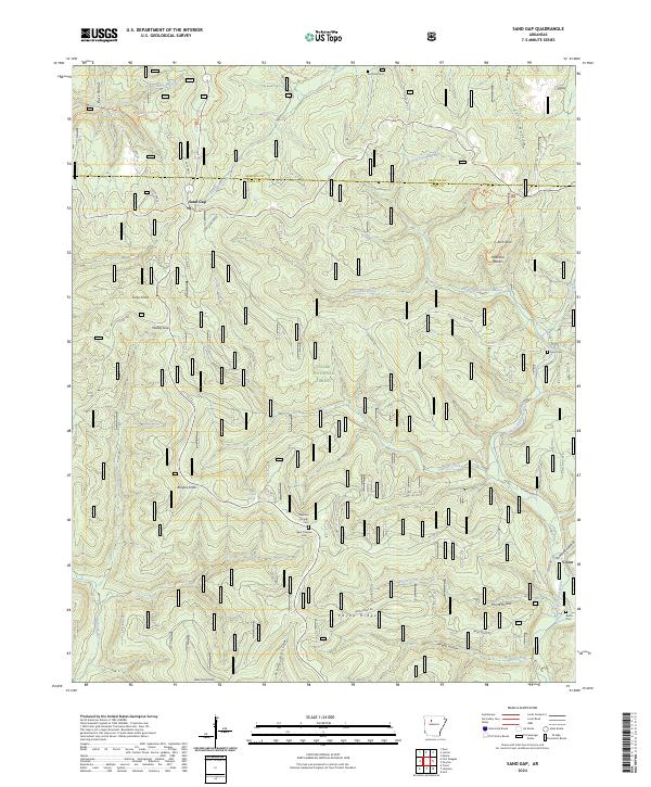 Sand Gap, AR — USGS 7.5-minute topo (2024)