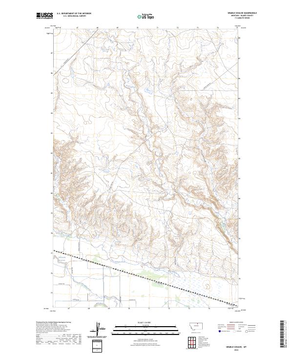 Grable Coulee, MT — USGS 7.5-minute topo (2024)