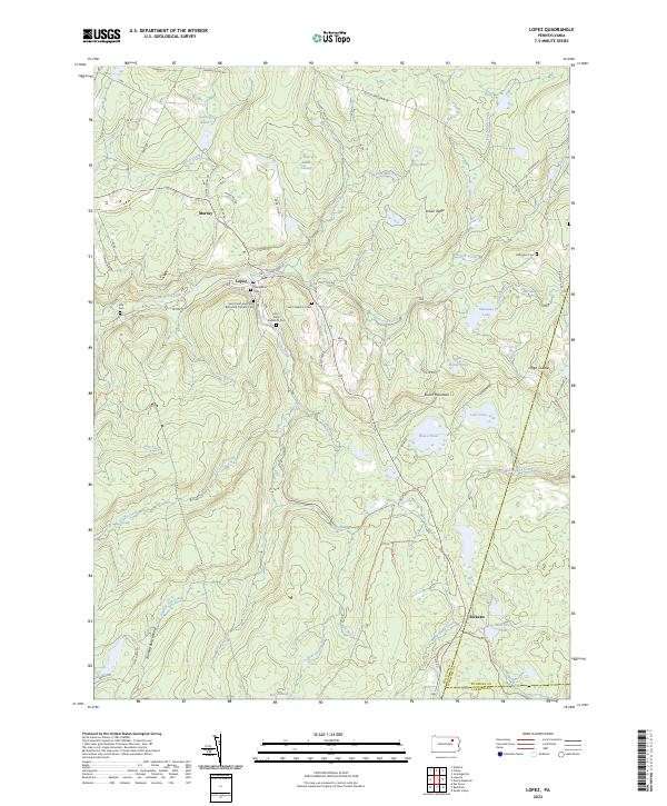 Lopez, PA — USGS 7.5-minute topo (2023)