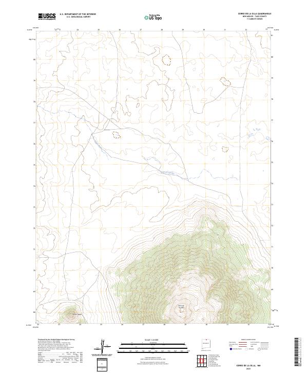 Cerro De La Olla, NM — USGS 7.5-minute topo (2023)