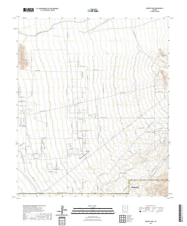 Desert Peak, AZ — USGS 7.5-minute topo (2021)