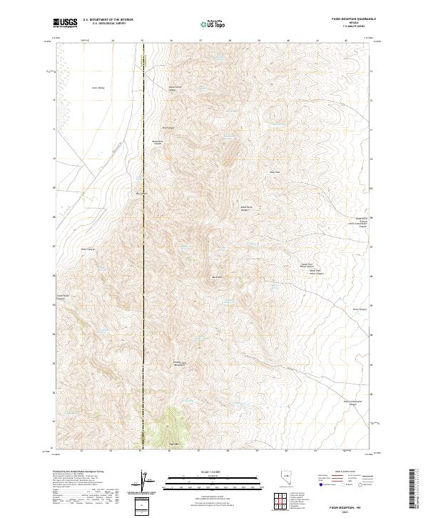 Fagin Mountain, NV — USGS 7.5-minute topo (2021)