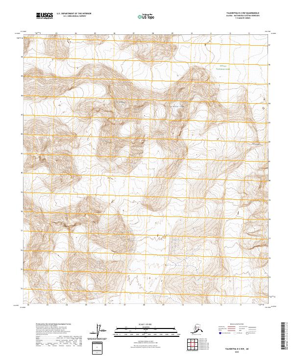 Talkeetna D-2 NW, AK — USGS 7.5-minute topo (2023)