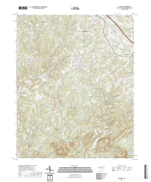 Glenola, NC — USGS 7.5-minute topo (2022)