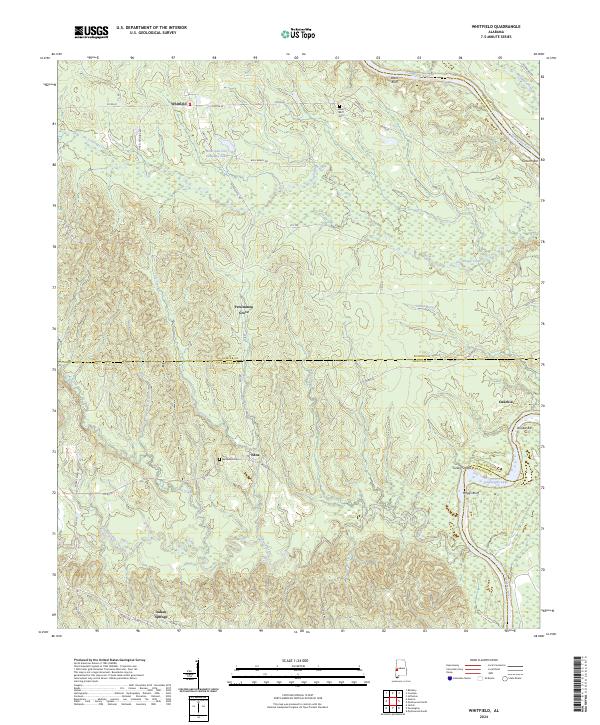 Whitfield, AL — USGS 7.5-minute topo (2024)