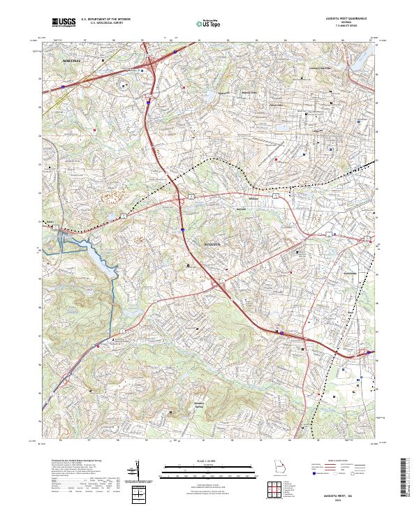Augusta West, GA — USGS 7.5-minute topo (2024)
