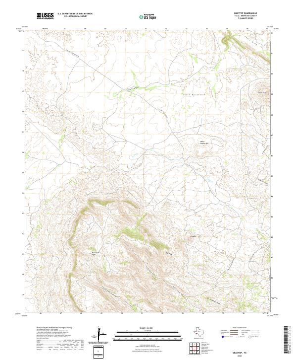 Graytop, TX — USGS 7.5-minute topo (2022)