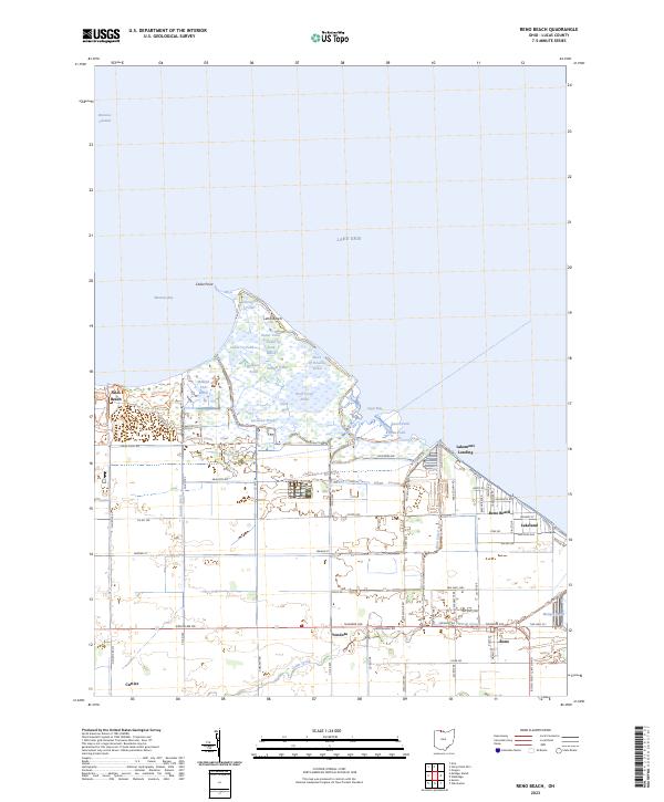 Reno Beach, OH — USGS 7.5-minute topo (2023)