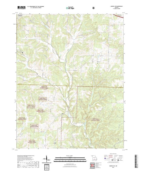 Cabool SW, MO — USGS 7.5-minute topo (2021)