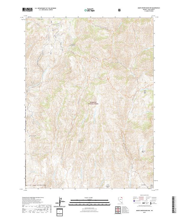 Marys River Basin NW, NV — USGS 7.5-minute topo (2021)