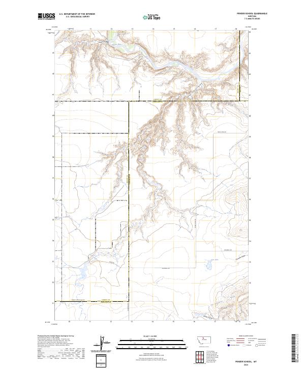 Penzer School, MT — USGS 7.5-minute topo (2024)