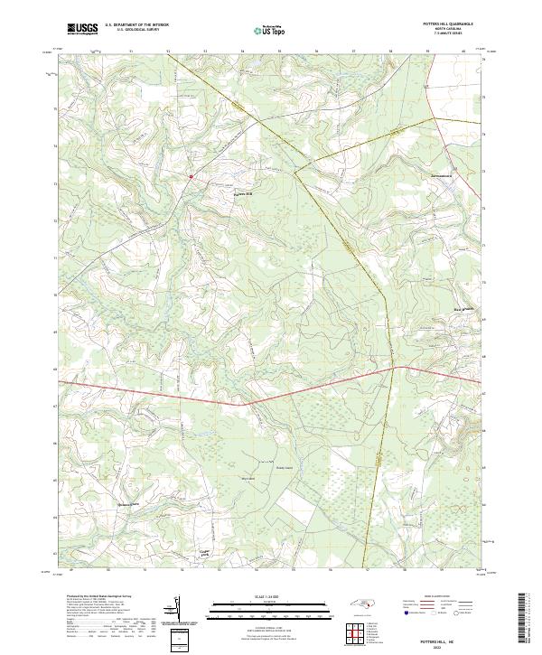 Potters Hill, NC — USGS 7.5-minute topo (2022)