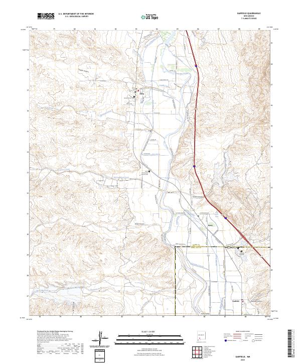 Garfield, NM — USGS 7.5-minute topo (2023)