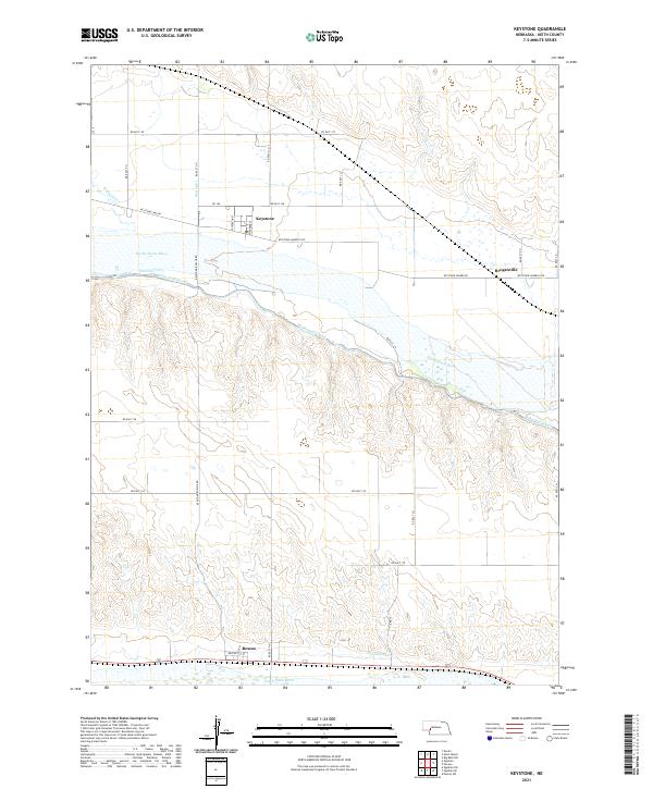 Keystone, NE — USGS 7.5-minute topo (2021)