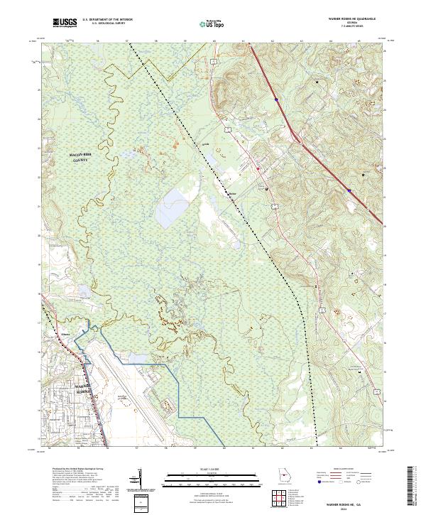 Warner Robins NE, GA — USGS 7.5-minute topo (2024)