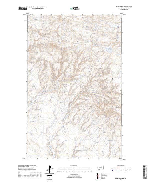 Silver Bow Lake, MT — USGS 7.5-minute topo (2024)
