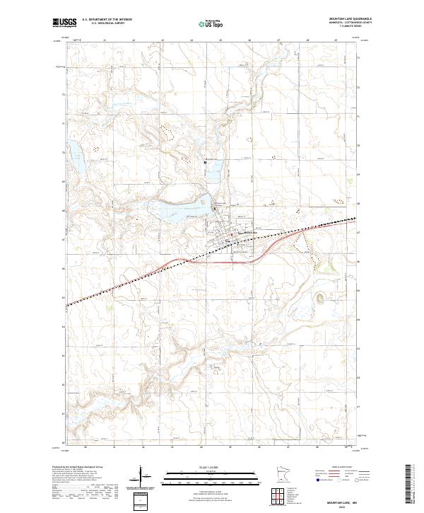 Mountain Lake, MN — USGS 7.5-minute topo (2022)