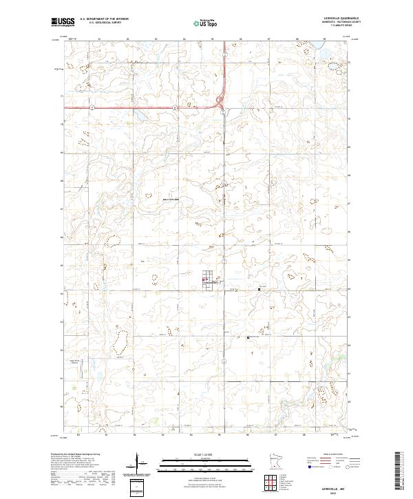 Lewisville, MN — USGS 7.5-minute topo (2022)