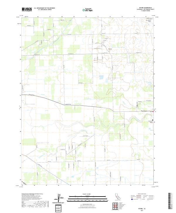 Peters, CA — USGS 7.5-minute topo (2021)