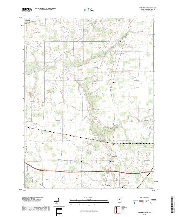 North Robinson, OH — USGS 7.5-minute topo (2023)