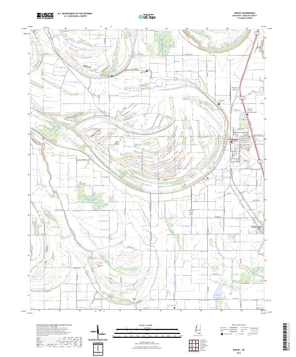Shelby, MS — USGS 7.5-minute topo (2024)
