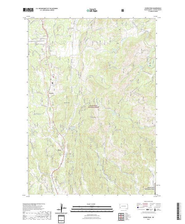 Cicero Peak, SD — USGS 7.5-minute topo (2021)
