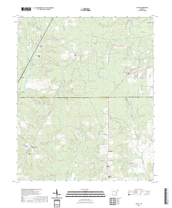 Faith, AR — USGS 7.5-minute topo (2024)