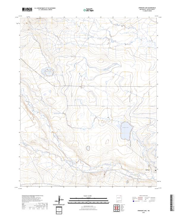 Springer Lake, NM — USGS 7.5-minute topo (2023)